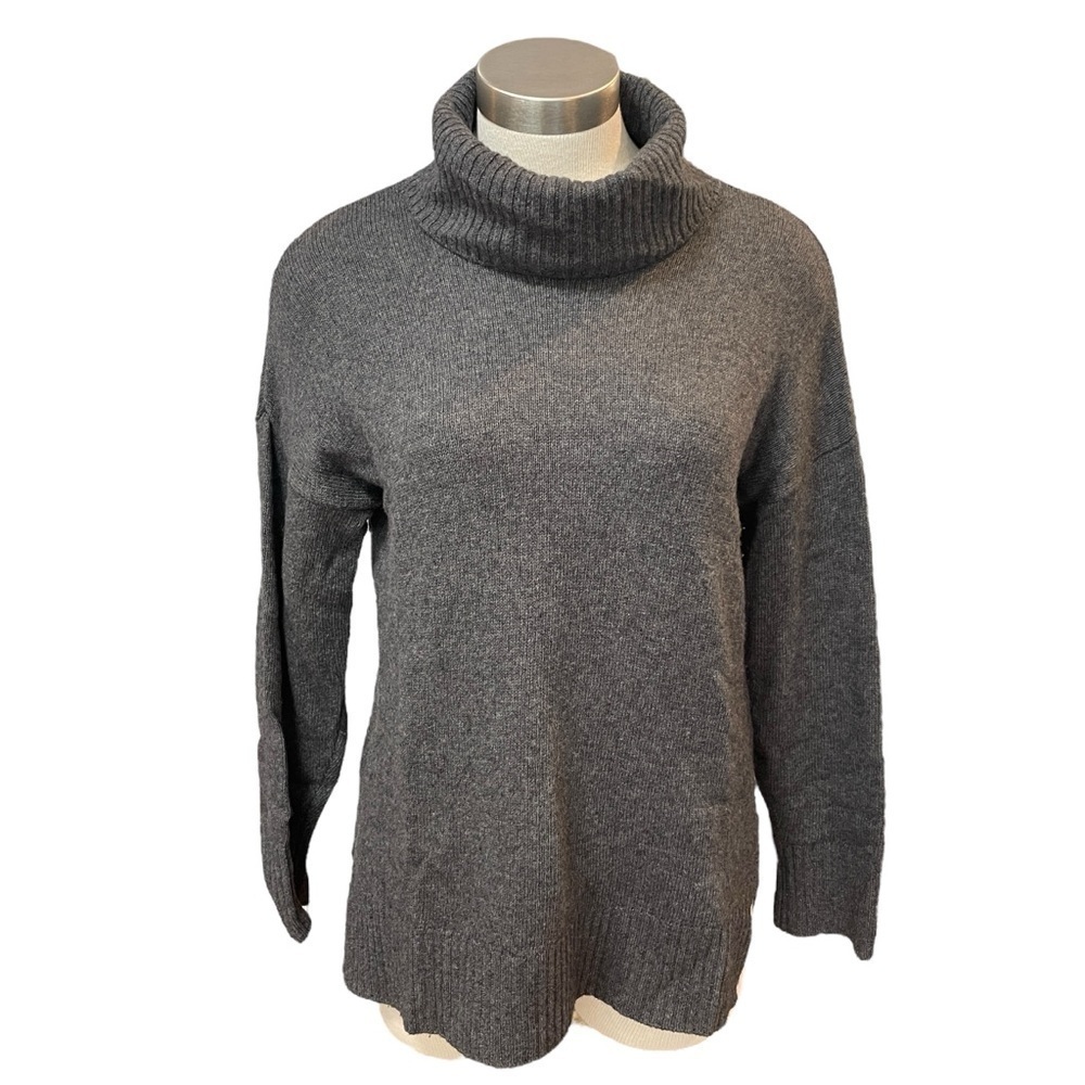 AllSaints Jumper Sweater Gray Wool Turtleneck Long Sleeve Sz M